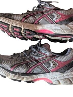 ASICS Women's Athletic Shoes - Gray and Pink